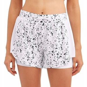 Avia 2fer speckled performance shorts